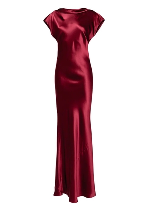 Michelle Mason sleeveless bias gown - Red