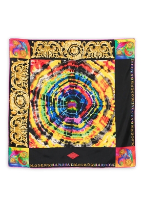 Versace Pre-Owned 1990s baroque tie-dye scarf - Black