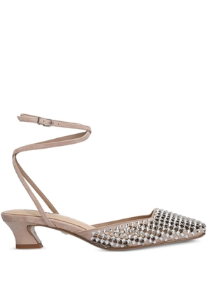 Lola Cruz 45mm crystal-embellished pumps - Pink