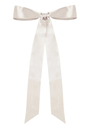 Jennifer Behr Darla silk bow barrette - White