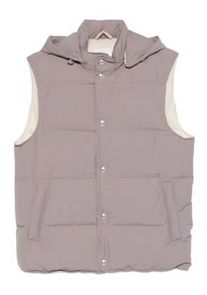 Eleventy hooded button gilet - Purple
