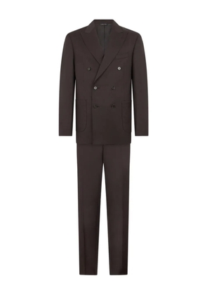Brooks Brothers double-breasted wool suit - Brown