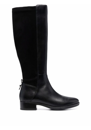 Geox calf-high leather boots - Black