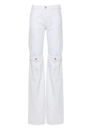 Coperni open-knee flared jeans - White