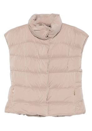 Moorer high-neck cap-sleeves jacket - Neutrals