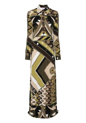 PUCCI abstract-print maxi dress - Green