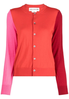 Comme Des Garçons Girl colour-block cardigan - Red