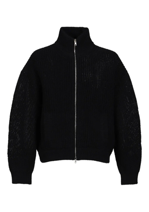 Doublet zip-up ribbed jacket - Black