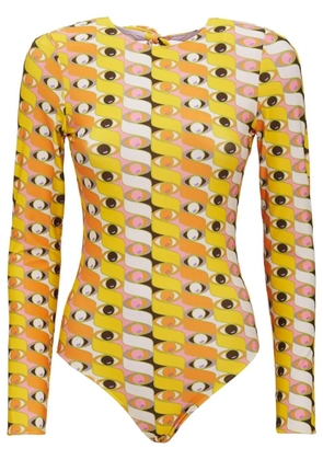 La DoubleJ Surf long-sleeved swimsuit - Yellow