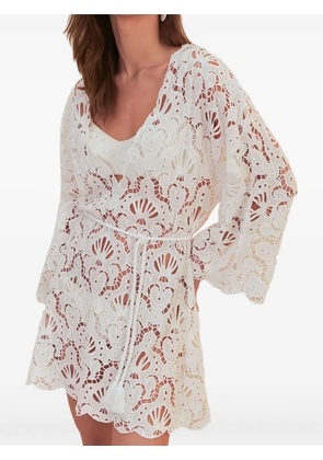 FARM Rio seashell-motf mini dress - White