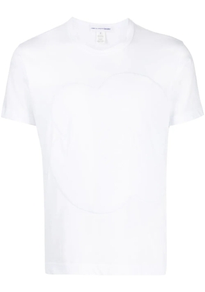 Comme Des Garçons Shirt embossed-detail cotton T-shirt - White