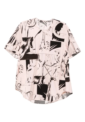 JNBY oversized short sleeves blouse - Pink