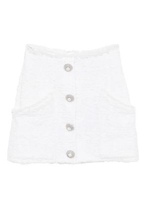 Xenia Magera Aura tweed skirt - White