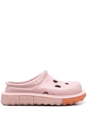 Off-White Sponge perforated clogs - Pink
