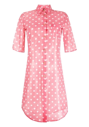Jean Paul Gaultier Pre-Owned 1990s polka-dot sheer shirtdress - Pink