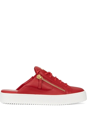 Giuseppe Zanotti Frankie Cut double-zip sabot sneakers - Red