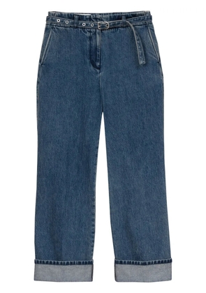 3.1 Phillip Lim belted flared cotton jeans - Blue