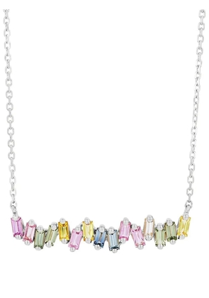 Suzanne Kalan 18K white gold sapphires and diamonds necklace - Silver