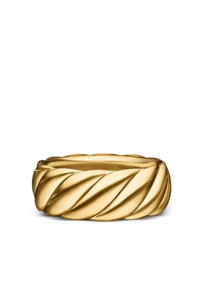 David Yurman 18kt yellow gold Sculpted Cable Contour band ring (9mm)