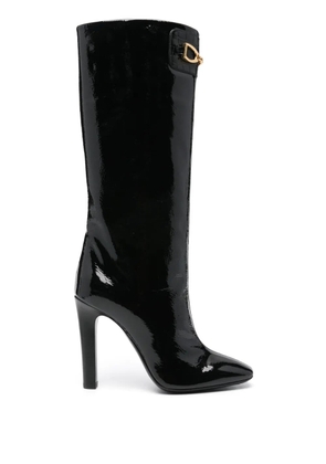 Saint Laurent 105mm leather boots - Black