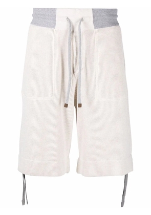 Brunello Cucinelli corduroy-detail bermuda shorts - Neutrals