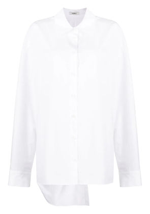 Goen.J twist-detailing cotton shirt - White