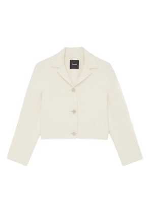Theory cropped button-front jacket - Neutrals