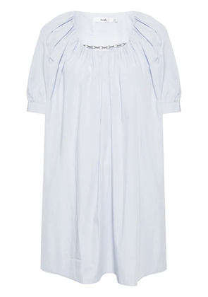 b+ab chain link-detail short-sleeved dress - Blue