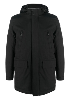 Geox hooded zip-up padded jacket - Black
