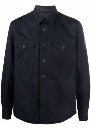 Giorgio Armani long-sleeved shirt jacket - Blue