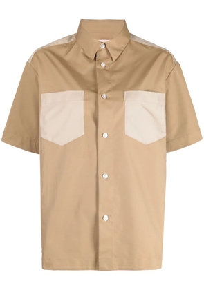 BAPY BY *A BATHING APE® contrasting panel-detail star-patch shirt - Brown