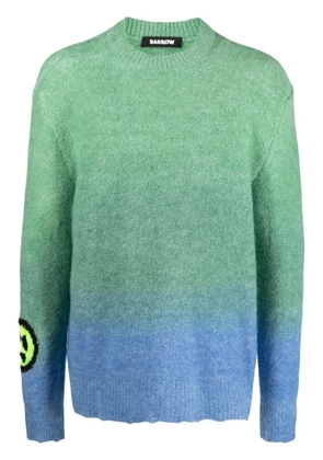 BARROW intarsia-knit logo gradient-effect jumper - Green