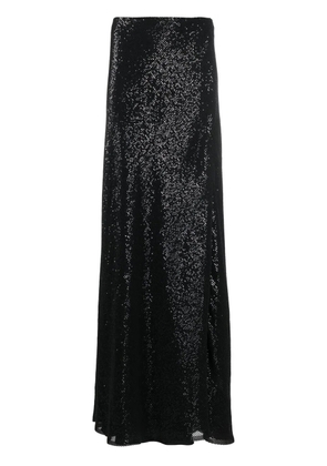 Brunello Cucinelli sequin silk maxi skirt - Black
