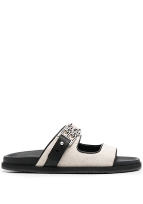 Bally 25mm logo-plaque open-toe sandals - Neutrals