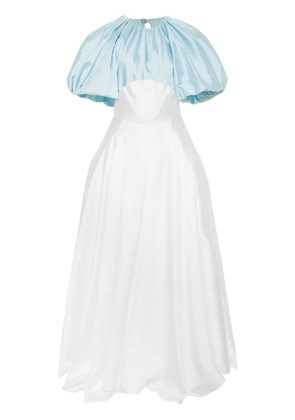 Gaby Charbachy pleated flared dress set - White