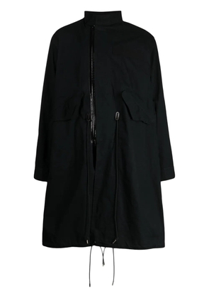 sacai zip-up long-sleeve coat - Black