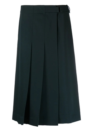 LEMAIRE pleated wool wrap skirt - Black