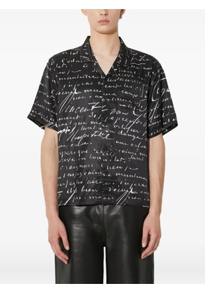 Stampd script-print short-sleeve shirt - Black