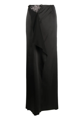 Gemy Maalouf sequin-embellished satin maxi skirt - Black