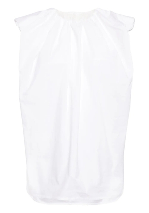 JNBY frilled-neck cotton T-shirt - White