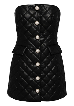Kimhekim pearl button quilted dress - Black
