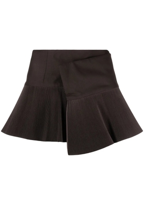 JNBY asymmetric wrap miniskirt - Brown
