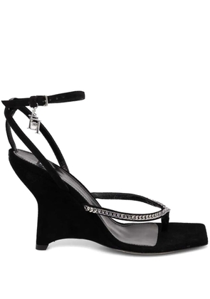 Elisabetta Franchi 100mm suede wedges - Black