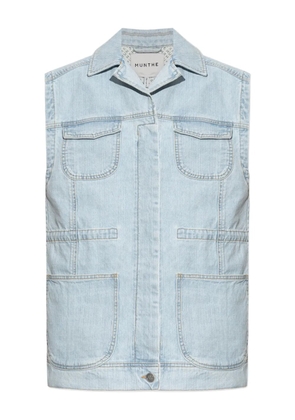MUNTHE denim sleeveless vest - Blue