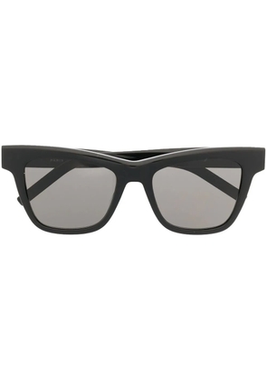Saint Laurent Eyewear logo-plaque square-frame sunglasses - Black