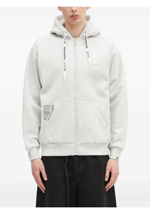 AAPE BY *A BATHING APE® logo-detail zip-up hoodie - Grey