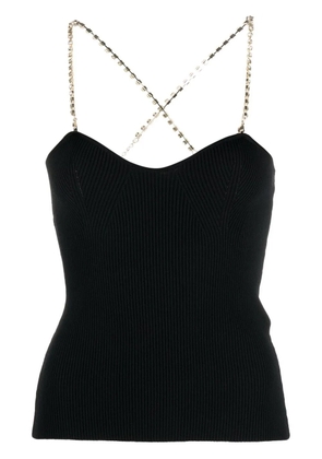 Blugirl crossed-back knitted top - Black