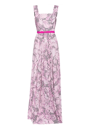 Saiid Kobeisy striped belted maxi dress - Purple