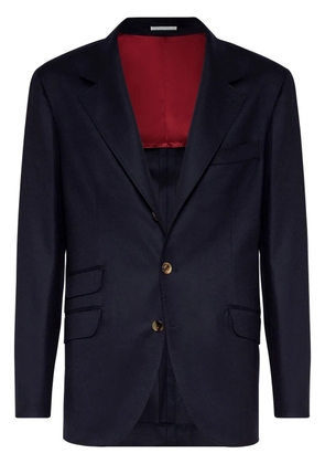 Brunello Cucinelli single-breasted wool blazer - Blue