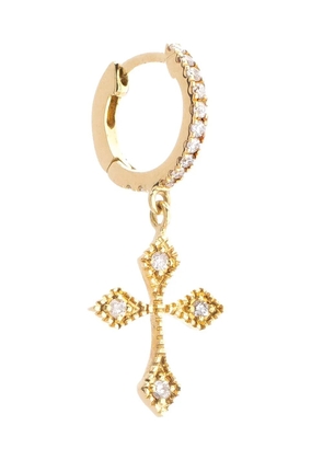 DE JAEGHER 18kt yellow gold Baby Cross diamond earring